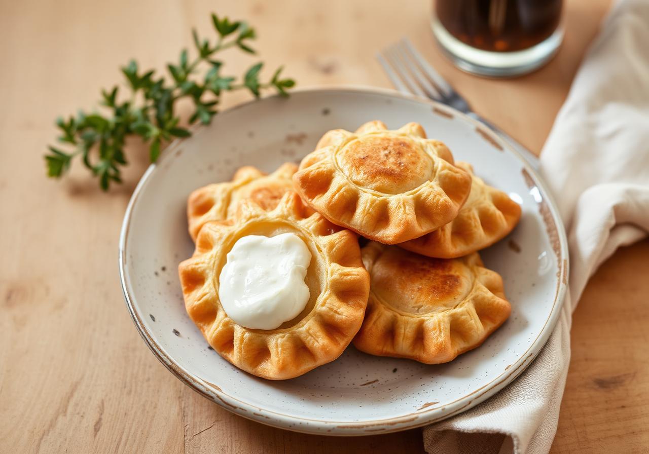 Traditional Maltese pastizzi pastries on a rustic plate